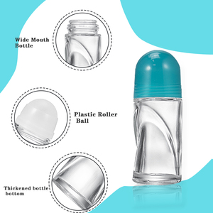 定制最新设计滚筒包装容器30毫升50毫升透明除臭卷玻璃瓶 - Product Image 3