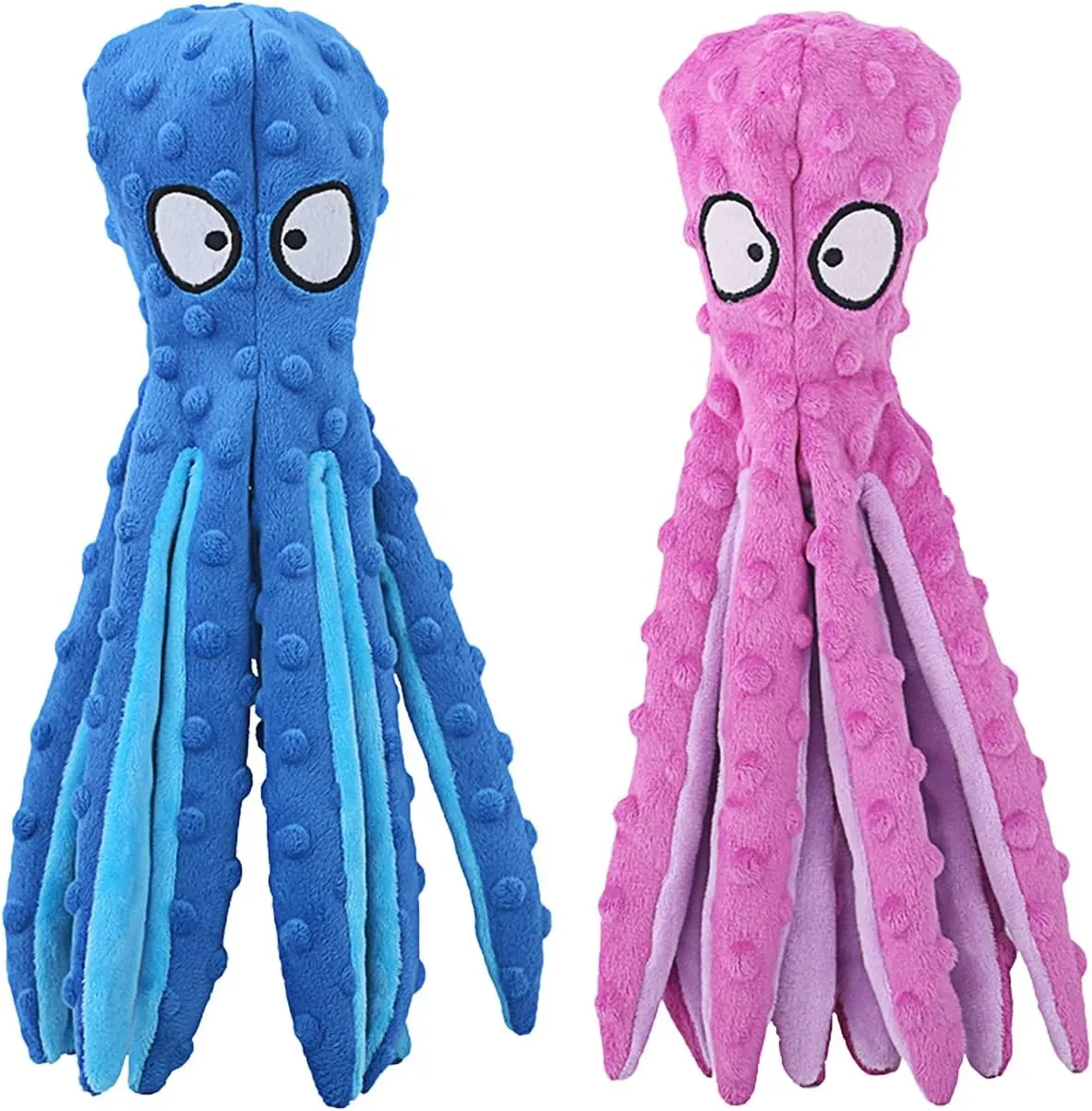 wholesale manufacturer dog toy no stuffing octopus squeaky plush dog toy pet dog toy