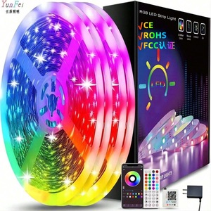 20m 65.6FTBluetoothスマートLEDライトAPPコントロールミュージックRGB5050LEDストリップライト (44キー付き) 部屋の家の装飾用IRリモート - Product Image 2