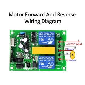 220V Interlock Tipo 2 canales Interruptor de control remoto Caoba 3 teclas RF Control remoto Receptor de código de aprendizaje