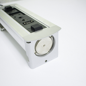 Hidden Office Desk Motorized Vault Table Top Switch Outlet / <strong>Multi</strong>- <strong>Functional</strong> Rotating Desk Power <strong>Socket</strong> <strong>With</strong> <strong>USB</strong> Charger