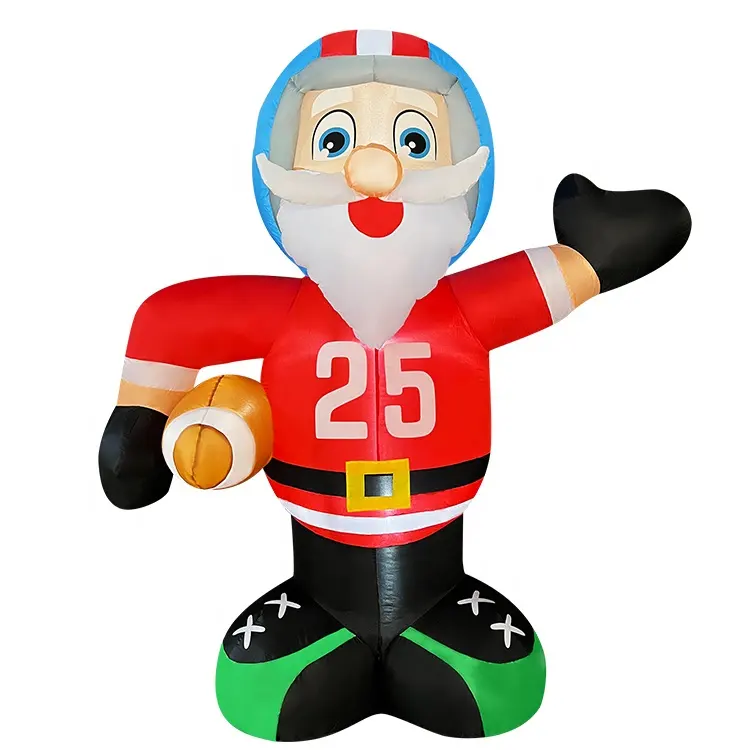 Football americano babbo natale babbo natale Outdoor Yard Game decorazione gonfiabile dell'iarda