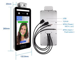 Cerradura de puerta inteligente de reconocimiento facial, sistema de tiempo y asistencia escolar, máquina biométrica de reconocimiento facial, 3D, 8 pulgadas - Product Image 3