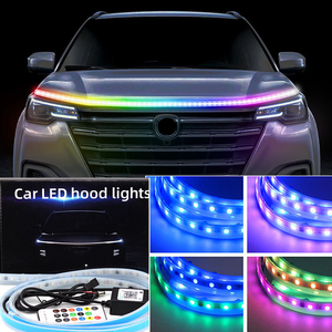 RGB LED Strip Hood Light Through-Type Auto Strobe ดัดแปลงไฟหน้ารถอัพเกรด1.2/1.5/1.8m ตกแต่งต้อนรับแสง - Product Image 2