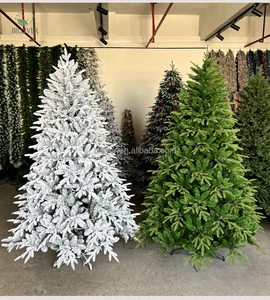 工場価格屋外プレライトクリスマスツリー人工巨大雪クリスマスツリーミックスプレミアムフロッククリスマスツリー大 - Product Image 1