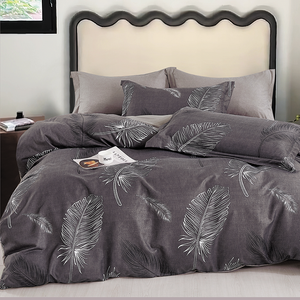 100% vải polyester siêu mịn 6 mảnh thiết lập phong cách hiện đại in nhà khách sạn bedding Set thiết kế dễ thương - Product Image 2