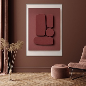El renkli PVC kabartma 3D sanat geometri üzerinde oyulmuş çoklu katman el resimleri ve duvar sanatları - Product Image 2