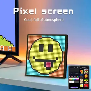 Display a LED Pixel luce notturna intelligente controllo APP schermo programmabile animazione testo fatto da te cornice di luce notturna regalo decorazione per la casa - Product Image 2