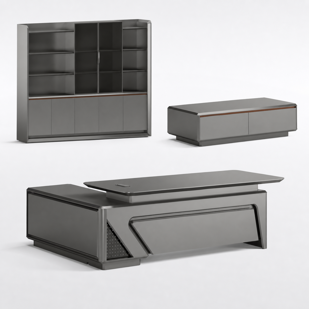 Boss Desk+Lengthened + File cabinet