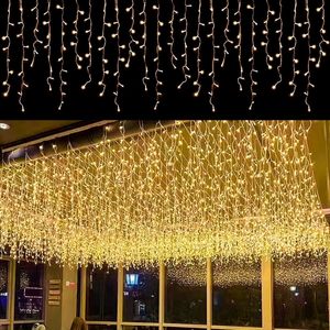 LED Icicle noel dekoratif peri dize işıklar 8 modları ile takın Icicle dize işıklar 8 modları pırıltı perde ışık - Product Image 1