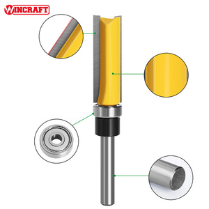 4pcs 1/4' Shank <strong>6mm</strong> Shank 2&quot; Flush Trim Router Bit Set with Bearing for Wood Template Pattern Bit Milling <strong>Cutter</strong> - Product Image 1