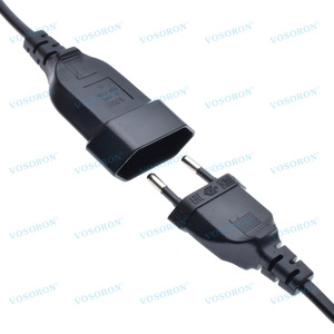 Ab standart güç M/F uzatma kablosu, CEE7/16 erkek fiş dişi soket güç adaptörü kablosu, 2.5A/250V, 0.5m - Product Image 6