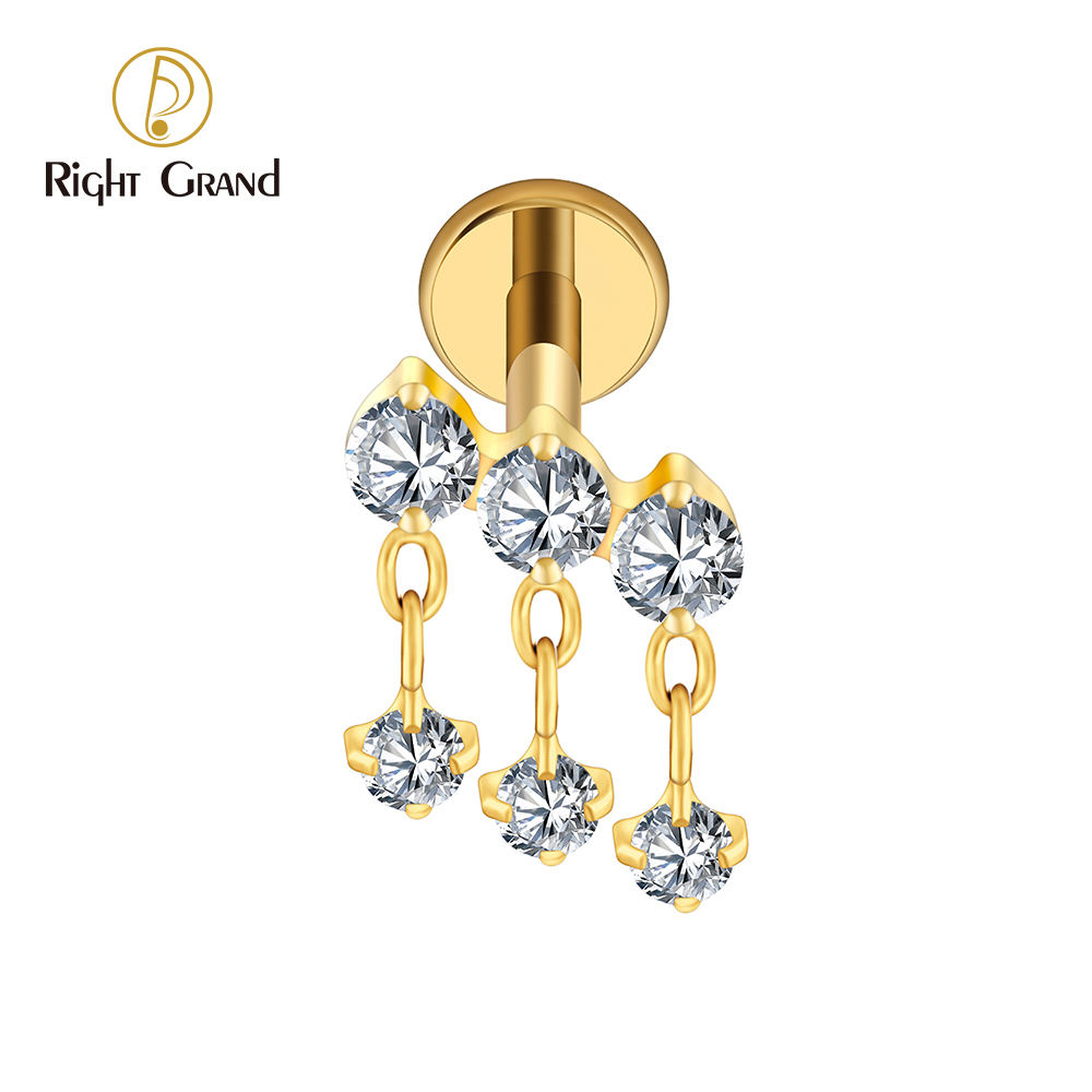 Oro / Zircone Cubico Trasparente