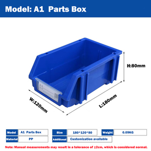 Nhiệm Vụ Nặng Nề <span class=keywords><strong>Stackable</strong></span> Bộ Phận Hộp Lưu Trữ Gia Cố PP Chất Liệu Tùy Chỉnh Cho Kho Bán Lẻ Phần Cứng Tổ Chức - Product Image 6