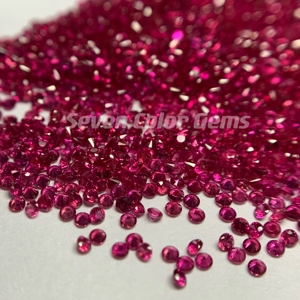 1.1MM Natural Gemstone <strong>Red</strong> Ruby Blood <strong>Red</strong> Color Round Brilliant Cut High Quality Ruby Crystal Stone , Price Per Carat. - Product Image 2