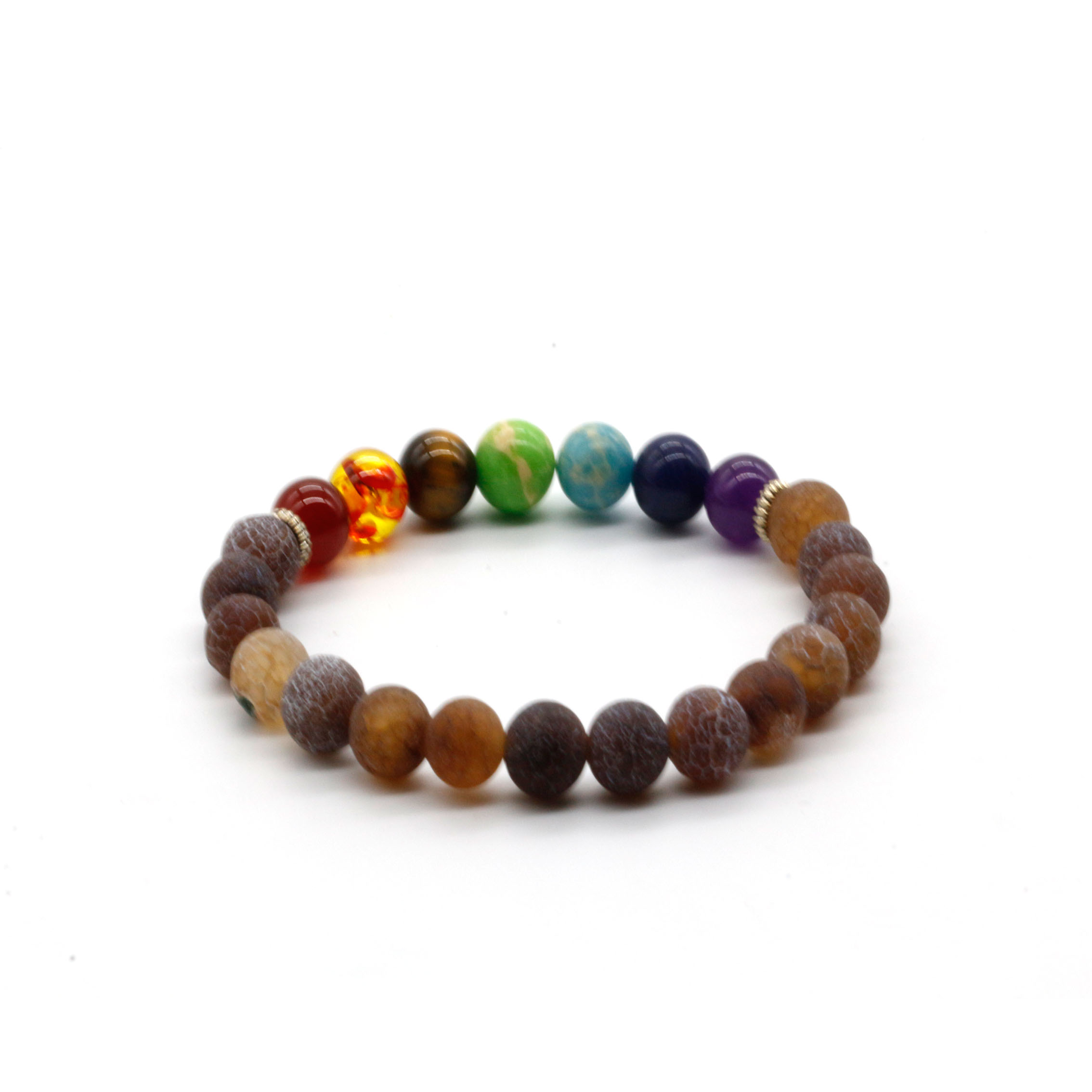 Agate à rayures marron +7 couleurs