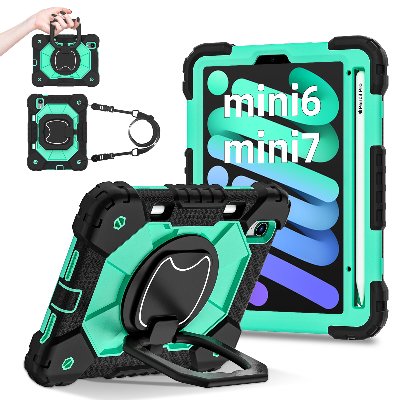 Black+Mint Green