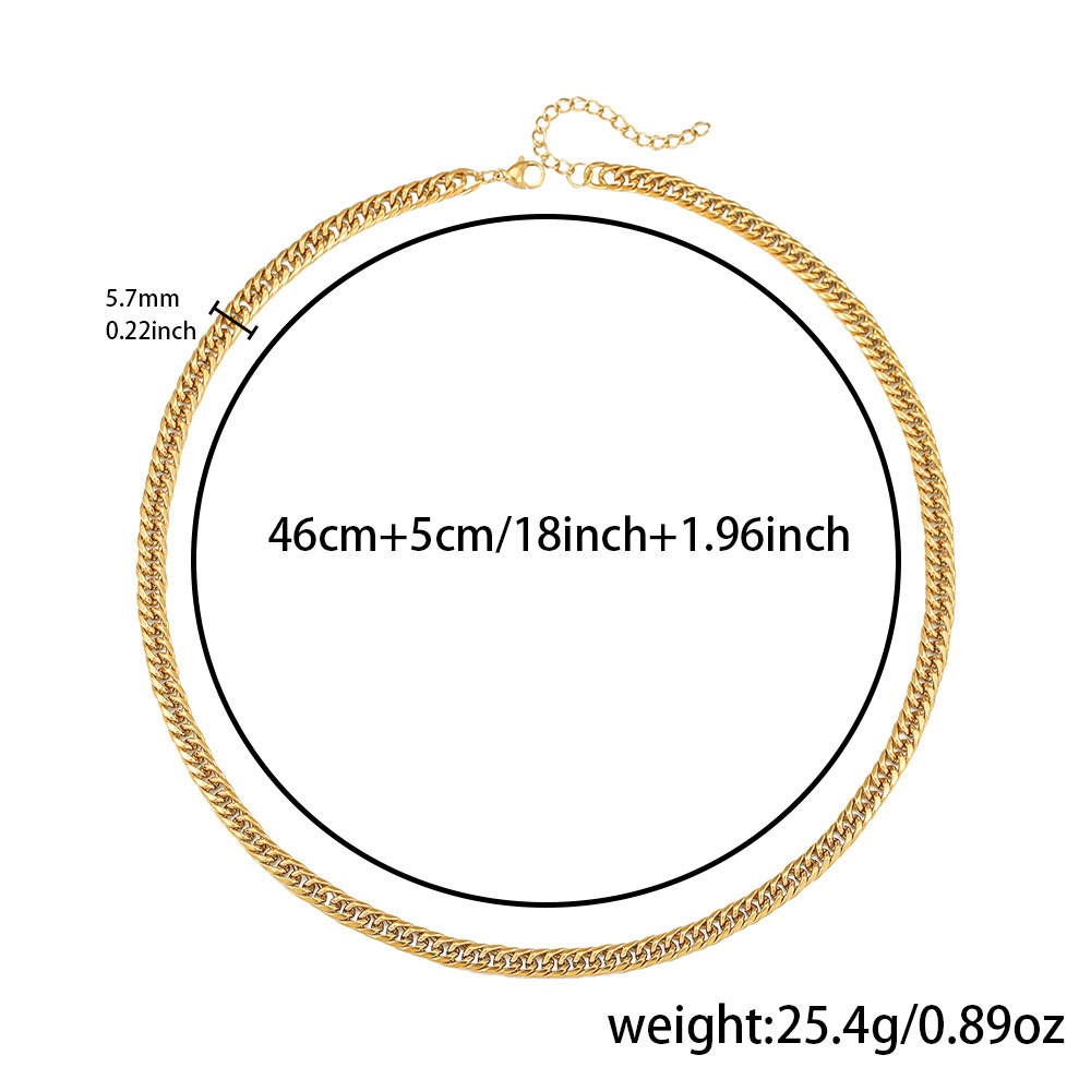Q0031-1 Necklace (1.2 Double Buckle with Rounded Edge)