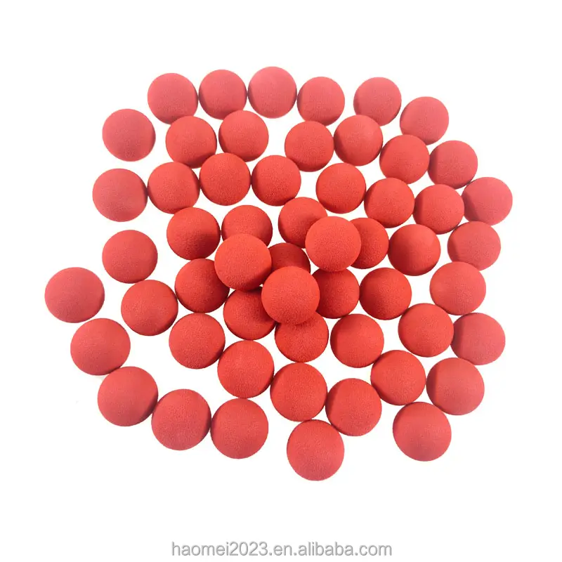 लाल उच्च गुणवत्ता वाले बच्चों प्लेग्राउंड मज़ेदार खिलौने गेंदों कस्टम लोगो ने 30 मिमी एवा गेंदों को स्वीकार किया