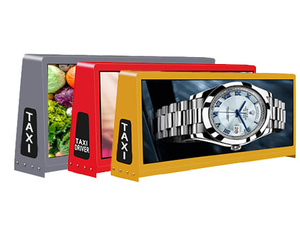 Tetto auto pubblicità Taxi schermo a Led Display impermeabile a scorrimento programmabile per esterni Taxi Top Display a Led - Product Image 4
