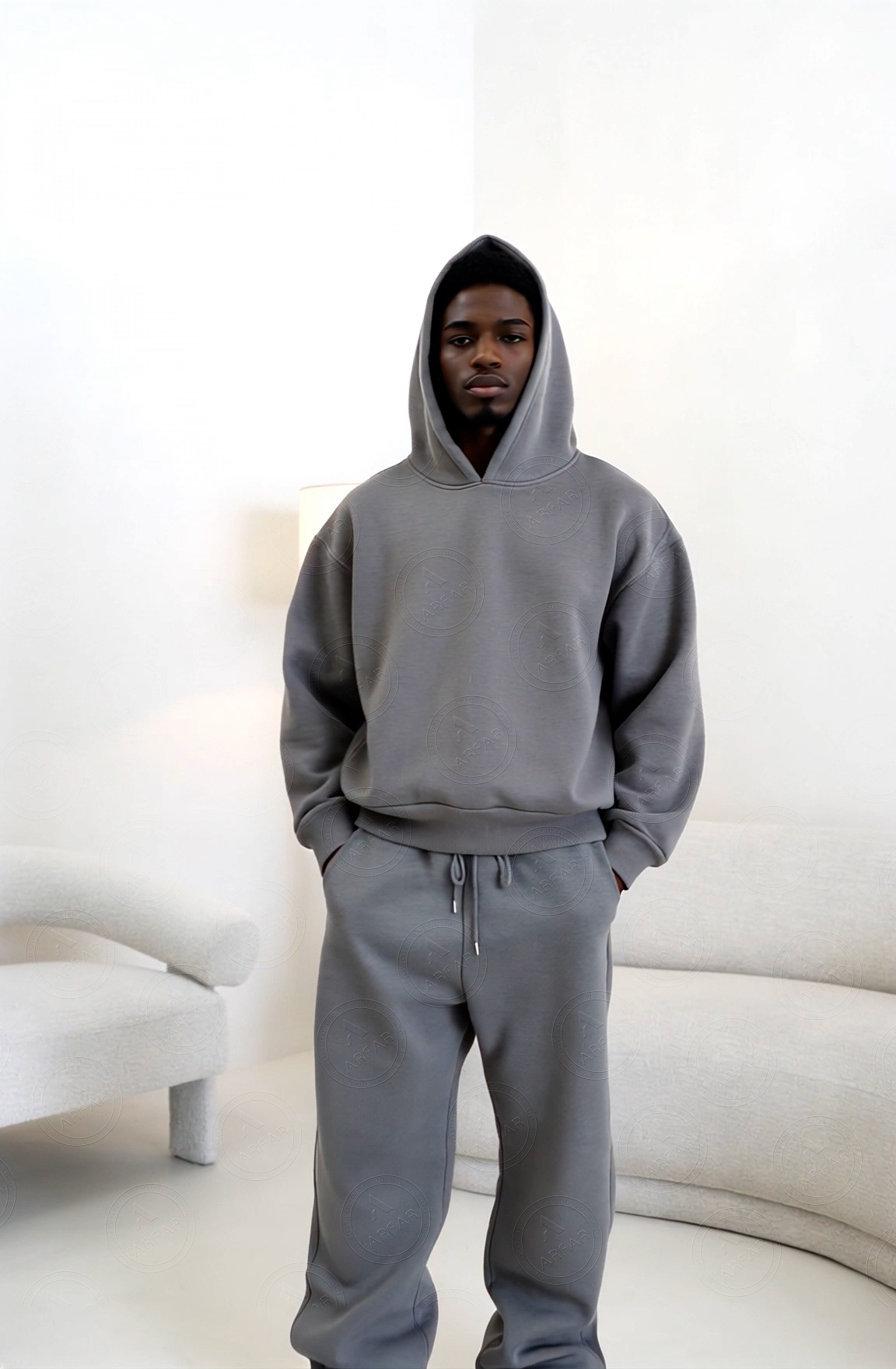 Pantaloni della tuta grigio chiaro