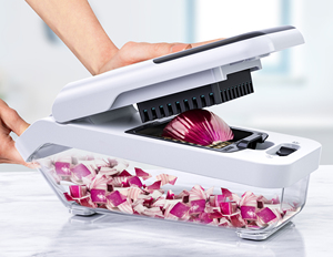 <strong>4</strong> in <strong>1</strong> <strong>Multi</strong> Function Plastic Fruit Potato Slicer Manual Dicer and Onion Chopper Vegetable Chopper <strong>Cutter</strong>