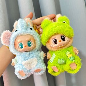 Junhui New Labubu 17CM Blind Box Pendant Soft Vinyl Labubu Plush Doll Outfits Animal Style Top - Product Image 2