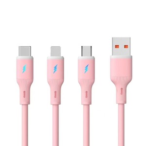 <strong>3</strong>-in-1 USB Type-C to Micro <strong>IOS</strong> Android Charger Suitable for <strong>Apple</strong> and Samsung's Super Fast Charging Data Cable - Product Image 4