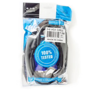 Promoción Fábrica VGA 3 + 2 1,5 M Cable de conexión macho a macho para cables VGA de video de monitor - Product Image 1