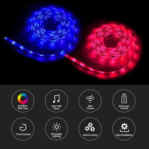 LEDEAST AV-FB50防水フレキシブルTuyaWifiアプリ音声制御音楽ダンススマートRGB色変更LEDストリップライト - Product Image 5