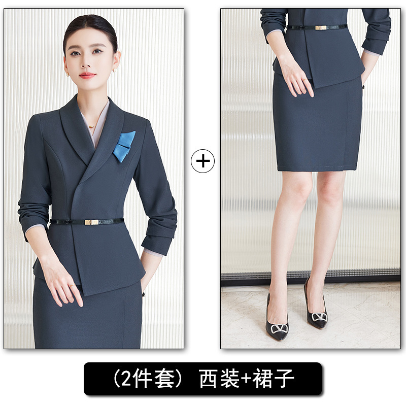 gray suit skirt