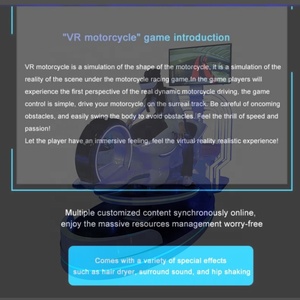 液压VR摩托车赛车模拟器娱乐摩托车机街机游戏游乐设施具有最佳模拟驾驶体验