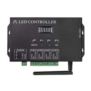 H807SB <strong>WiFi</strong> APP SD CARD Programmable 5V 12V 24V 4096 Pixel 8208 2815 2811 1903 2812 <strong>DMX</strong> <strong>LED</strong> Build Dream Lights <strong>LED</strong> <strong>Controller</strong> - Product Image 1