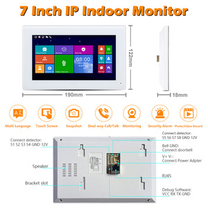 7&quot; Kit VDP Full Touch Screen <strong>Intercom</strong> With Smart Home Surveillance CCTV Camera 8 Security Zones Detector <strong>Access</strong> <strong>Control</strong> - Product Image 3
