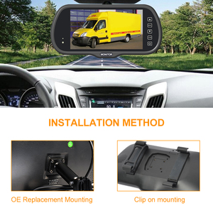 PJAUTO 6.5 Inch Touch Button Backup Car Camera Rear View Mirror <strong>Monitor</strong> Screen System Car <strong>Monitor</strong> with <strong>2</strong> <strong>Input</strong> <strong>Way</strong> - Product Image 3