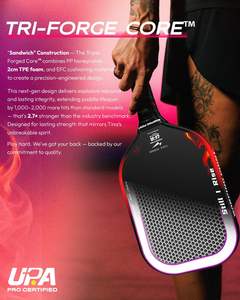 Tina pisnik Phoenix Pickleball ไม้พาย UPA-A ได้รับการอนุมัติ T700ดิบคาร์บอนไฟเบอร์16มม. 13.3มม. ระบบพาวเวอร์ไดรฟ์แม่นยำ - Product Image 4