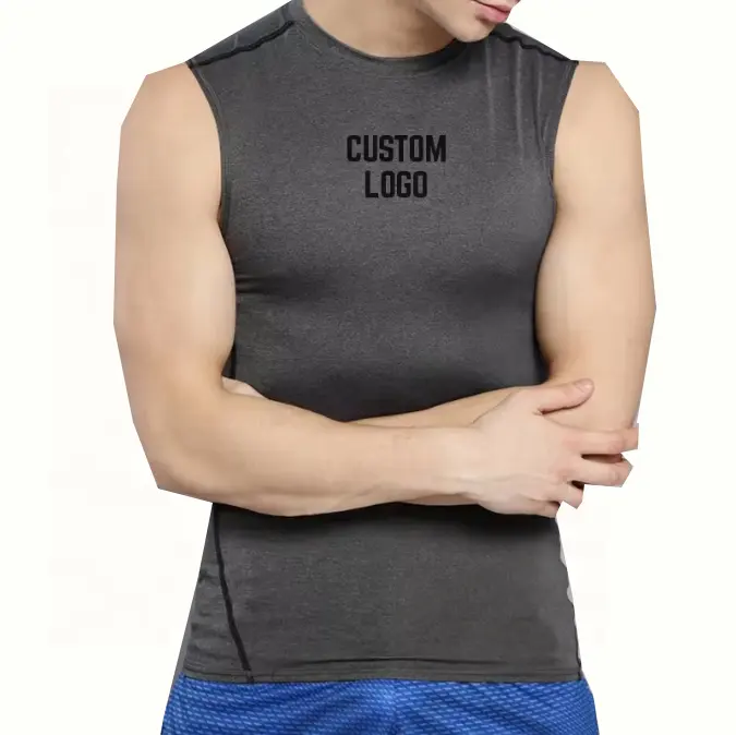 Camiseta sin mangas de malla con movimiento sexy informal con impresión por sublimación de ropa activa de gimnasio personalizada para hombre a precio competitivo