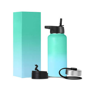 18/8 Cấp Thực Phẩm OEM Logo In Ấn Hydro Nước Lạnh Rỗng Rượu Phẳng Cách Nhiệt Chai Nước Với Nhãn Chai - Product Image 5