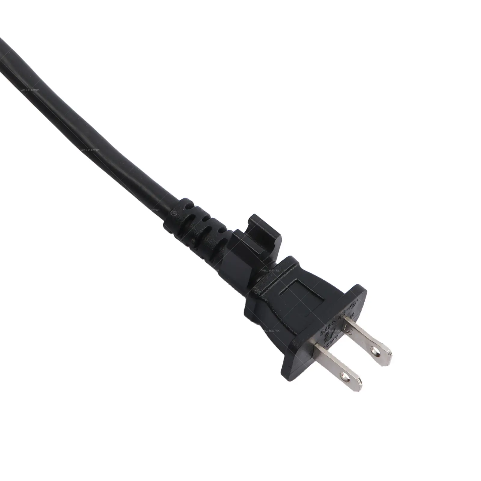 Cable de alimentación de repuesto de calibre 18 polarizado de 2 puntas Cable de suministro de herramienta Pigtail para Dispositivo de CA, enchufe NEMA 1-15 SJT 18AWG (10A)