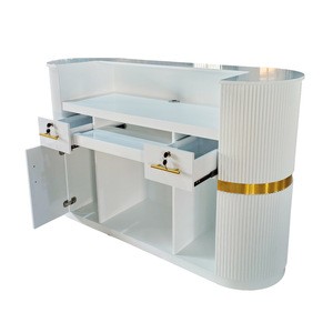 Nhà Máy bán hàng tùy chỉnh bằng gỗ nhỏ chần tiền mặt móng tay tiếp tân quầy lễ tân - Product Image 5