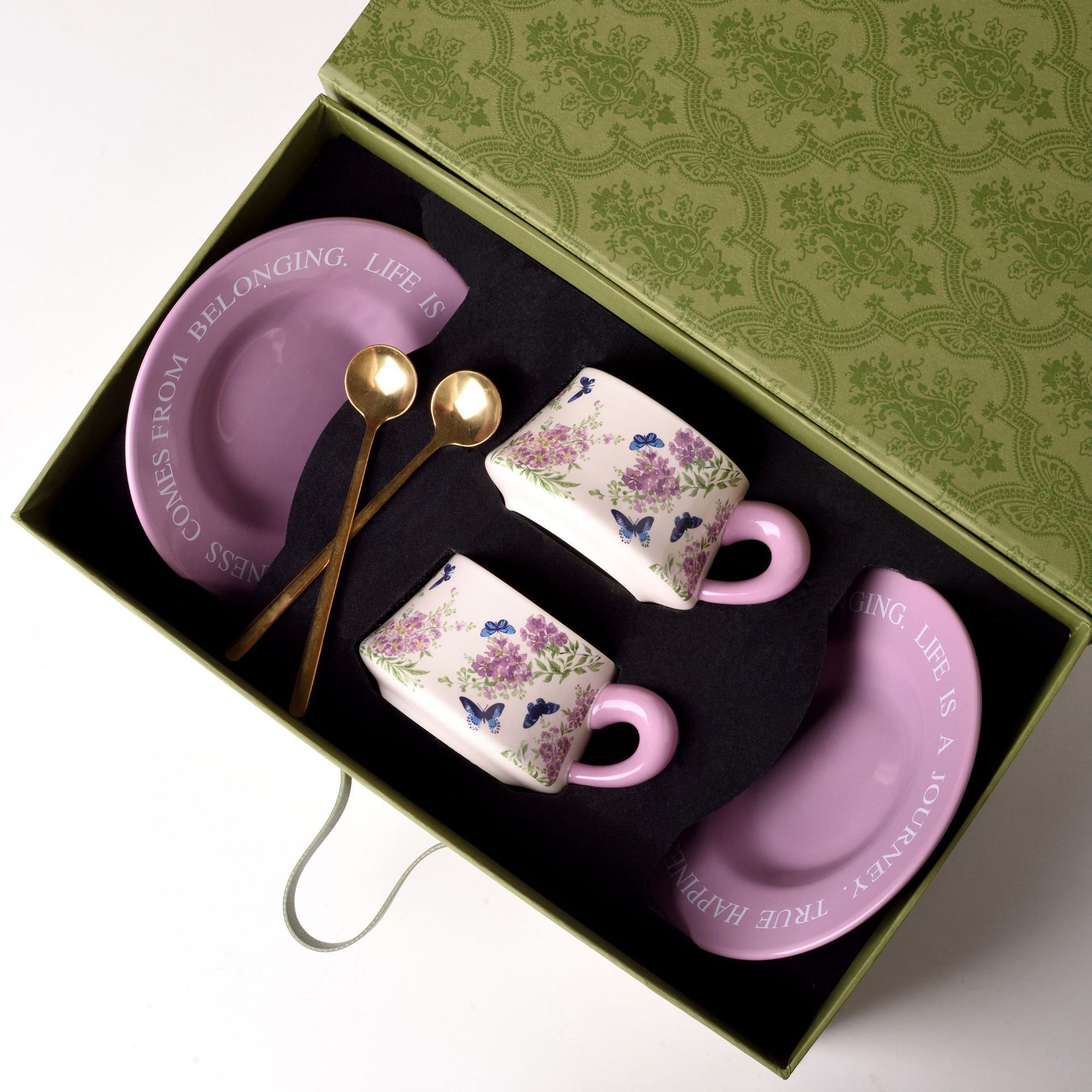 Coffret cadeau double coupe de fleurs de lagerstroemia