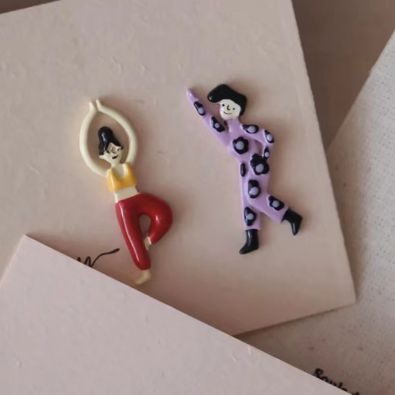 Yoga Figurine Stud Earrings (a pair)
