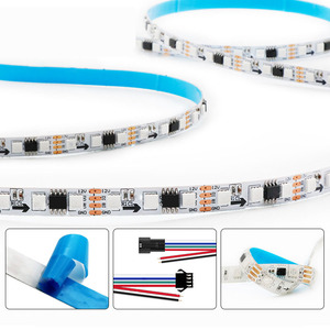 MT16703 adresli led şerit işık 3535 RGB sihirli rüya renk SPI DC12V 8mm 96LEDs/metre breakpoint proje için yeniden başlatma - Product Image 5