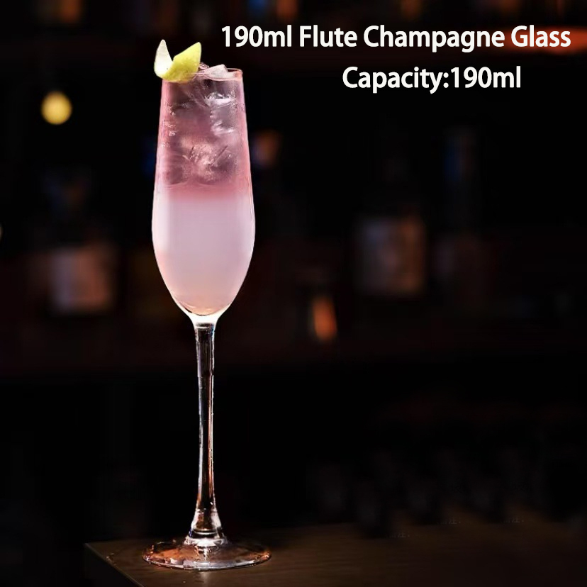 Bicchiere da champagne flute trasparente 190ml