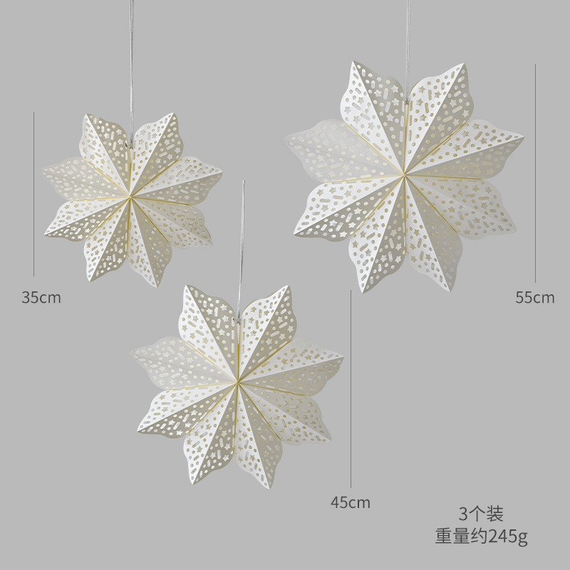 Set da 3 pezzi con fiocco di neve ottagonale C
