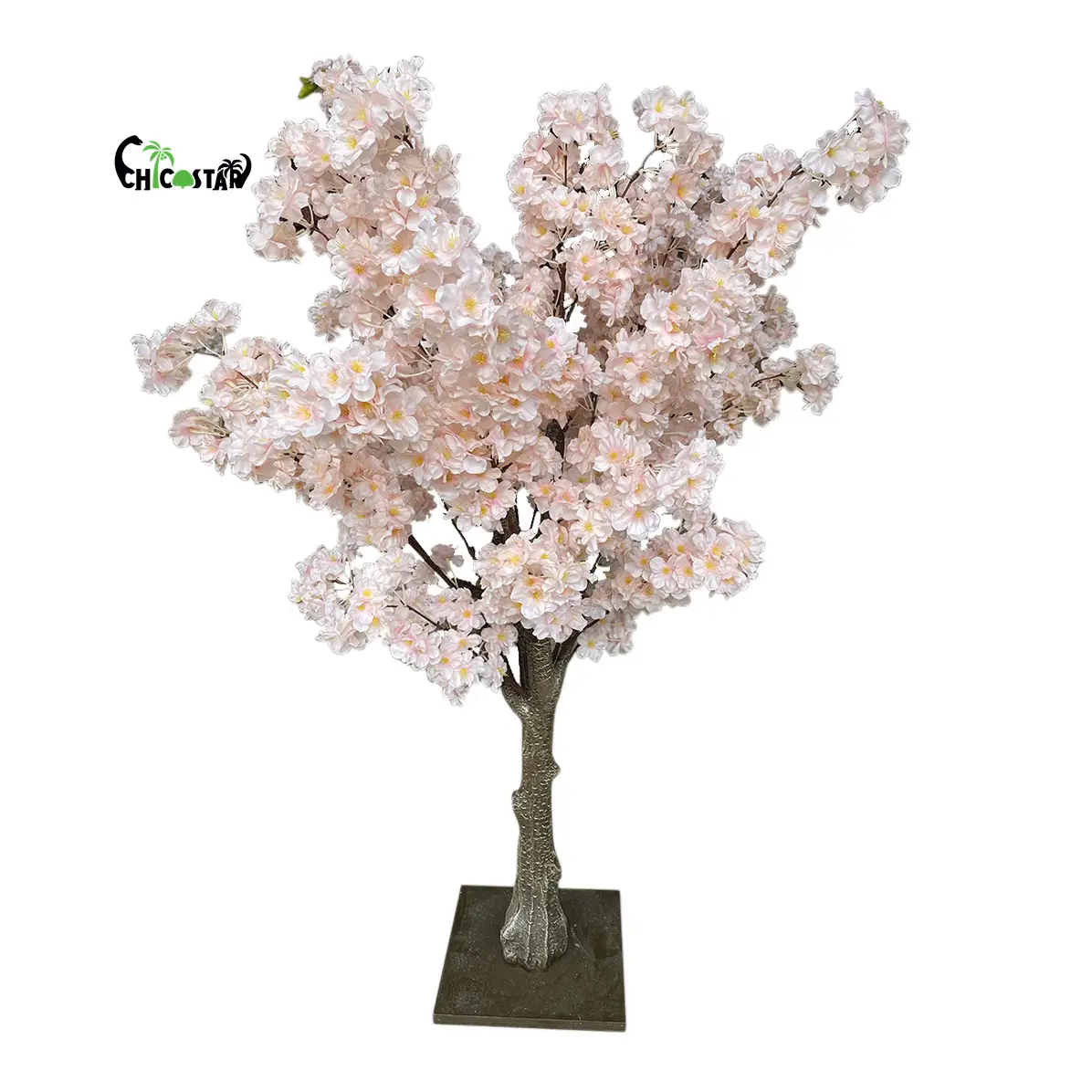 Mini peça para mesas em casa, peça de vidro artificial pintada à mão para decoração de casamento, flor de cereja, orquídea