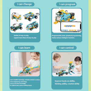 51-IN-1 Kunststoff DIY programmierte Roboter Baustein Set pädagogische STEM Ziegel kompatibel mit WeDo 2.0 - Product Image 6