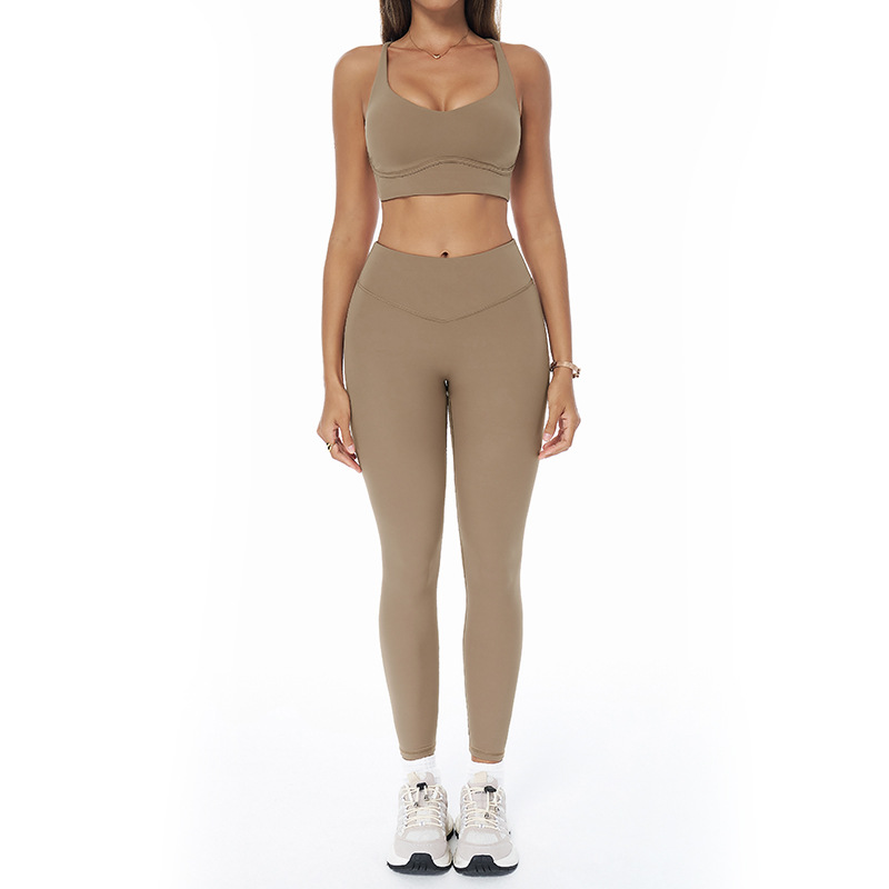 Khaki bra+leggings
