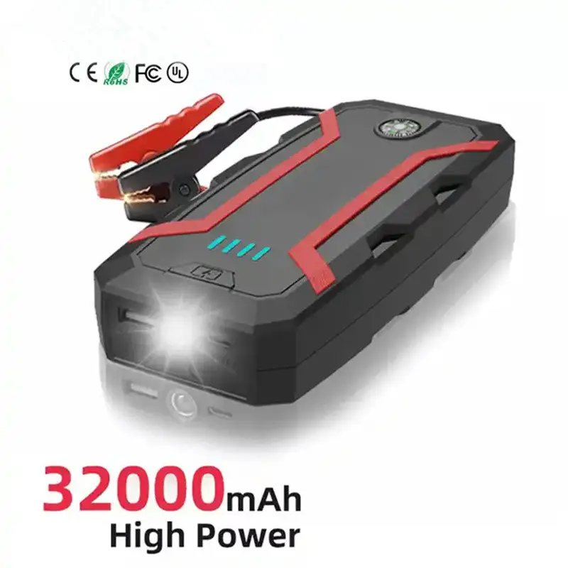 Batterie de voiture Booster Power Bank Charger Lithium Battery Pack 32000mah Portable Car Tyre Air Pump Jump Starter
