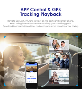 AZDOME C9 Pro 4Gダッシュカム、2 in1デュアルレコーディング2-CH FHD GPSWiFiスーパーコンデンサーカーブラックボックスカーカメラカムコーダー - Product Image 6